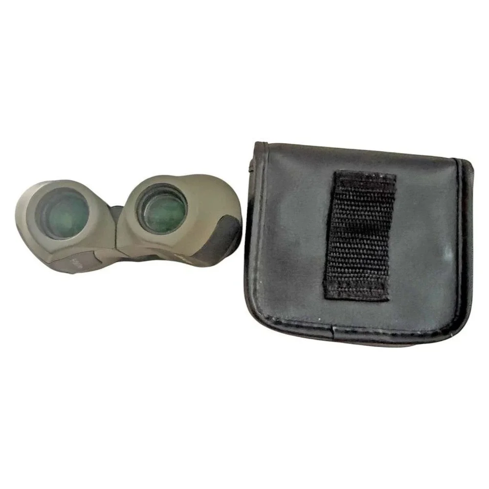 Carson 5-15x17mm Zoom Compact Binoculars Green Rubber Grip with Carrying Case